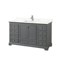 thumbnail image 1 of Wyndham Collection WCS202060SKGGTUNSMXX Deborah 60" Free Standing Single Basin Vanity Set, 1 of 6