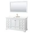 thumbnail image 1 of Wyndham Collection WCS202060SWGWQUS3M58 Deborah 60" Free Standing Single Basin Vanity Set, 1 of 7