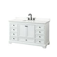 thumbnail image 1 of Wyndham Collection Wcs202060s-Qtz-Us3mxx Deborah 60" Free Standing Single Basin Vanity Set, 1 of 7