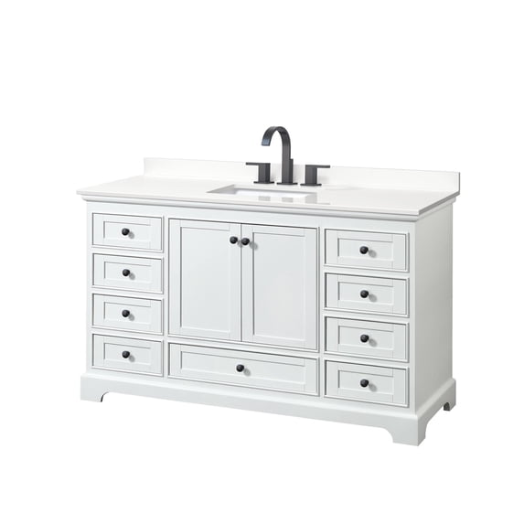 Wyndham Collection Wcs202060s-Qtz-Us3mxx Deborah 60" Free Standing Single Basin Vanity Set