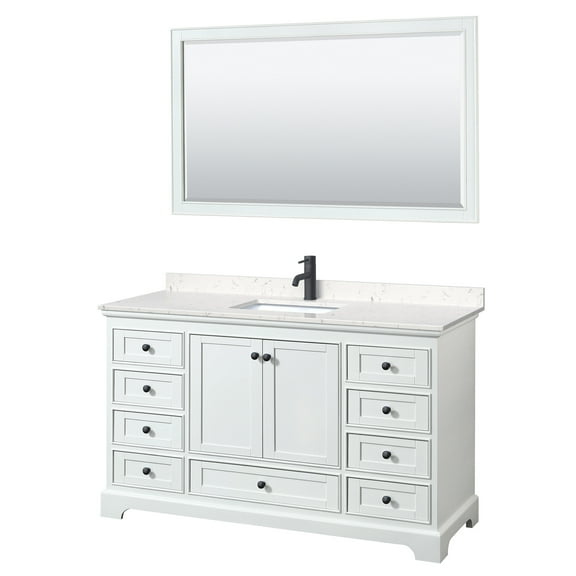 Wyndham Collection Wcs202060s-Vca-M58 Deborah 60" Free Standing Single Basin Vanity Set -