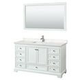 thumbnail image 1 of Wyndham Collection WCS202060SWHC2UNSM58 Deborah 60" Free Standing Single Basin Vanity Set, 1 of 7