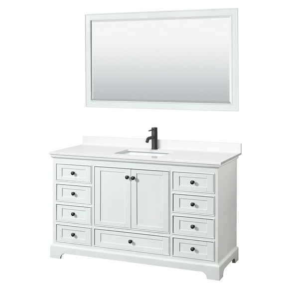 Wyndham Collection Wcs202060s-Vca-M58 Deborah 60" Free Standing Single Basin Vanity Set -
