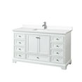 thumbnail image 1 of Wyndham Collection WCS202060SWHWCUNSMXX Deborah 60" Free Standing Single Basin Vanity Set, 1 of 7