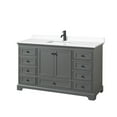 thumbnail image 1 of Wyndham Collection WCS202060SGBWCUNSMXX Deborah 60" Free Standing Single Basin Vanity Set, 1 of 6