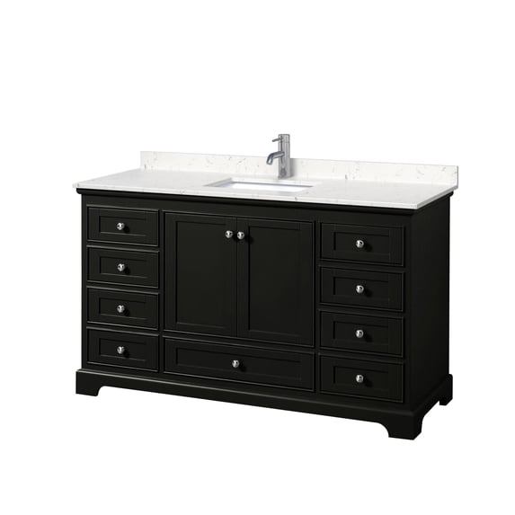Wyndham Collection WCS202060SDEC2UNSMXX Deborah 60" Free Standing Single Basin Vanity Set