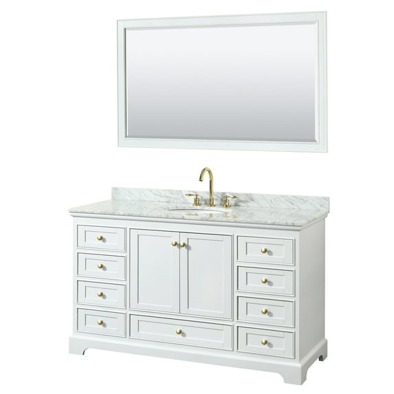 Wyndham Collection WCS202060SWGCMUNOM58 Deborah 60" Free Standing Single Vanity Set -