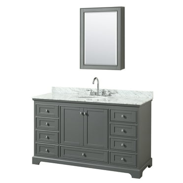 Wyndham Collection Wcs202060scmunomed Deborah 60" Free Standing Single Vanity Set - Dark