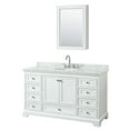 thumbnail image 1 of Wyndham Collection Wcs202060scmunomed Deborah 60" Free Standing Single Vanity Set - White, 1 of 7