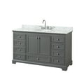 thumbnail image 1 of Wyndham Collection WCS202060SKGCMUNOMXX Deborah 60" Free Standing Single Vanity Set - Dark, 1 of 6