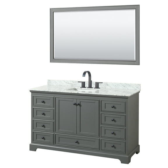 Wyndham Collection Wcs202060scmunsm58 Deborah 60" Free Standing Single Vanity Set - Dark