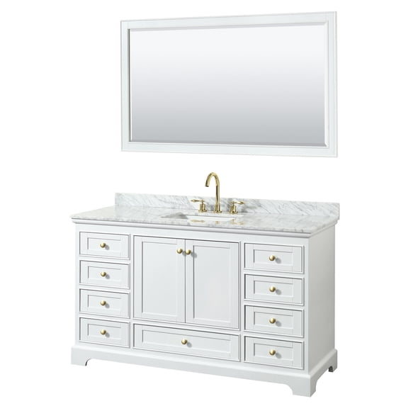 Wyndham Collection WCS202060SWGCMUNSM58 Deborah 60" Free Standing Single Vanity Set -