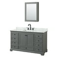 thumbnail image 1 of Wyndham Collection WCS202060SGBCMUNSMED Deborah 60" Free Standing Single Vanity Set - Dark, 1 of 7