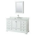 thumbnail image 1 of Wyndham Collection Wcs202060scmunsmed Deborah 60" Free Standing Single Vanity Set - White, 1 of 7