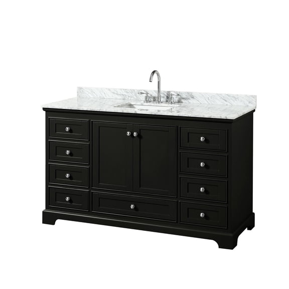 Wyndham Collection WCS202060SDECMUNSMXX Deborah 60" Free Standing Single Vanity Set - Dark