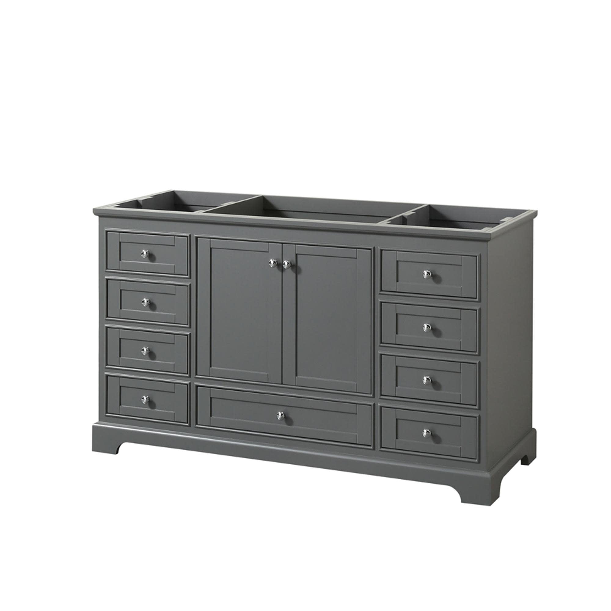Deborah Dark Gray 59" Freestanding Single Bathroom Vanity Base