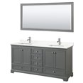 thumbnail image 1 of Wyndham Collection Wcs202072d-Qtz-Unsm70 Deborah 72" Free Standing Double Basin Vanity Set, 1 of 7