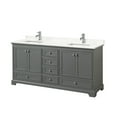thumbnail image 1 of Wyndham Collection WCS202072DKGGTUNSMXX Deborah 72" Free Standing Double Basin Vanity Set, 1 of 7