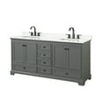 thumbnail image 1 of Wyndham Collection Wcs202072d-Qtz-Us3mxx Deborah 72" Free Standing Double Basin Vanity Set, 1 of 7