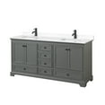 thumbnail image 1 of Wyndham Collection WCS202072DGBWCUNSMXX Deborah 72" Free Standing Double Basin Vanity Set, 1 of 6