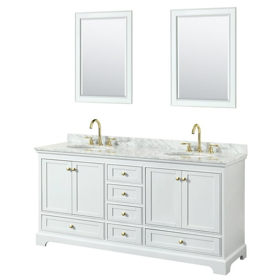Wyndham Collection WCS202072DWGCMUNOM24 Deborah 72" Free Standing Double Vanity Set -