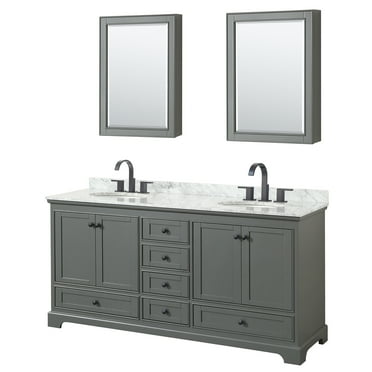 Wyndham Collection Wcs202072dcmunomed Deborah 72" Free Standing Double Vanity Set - Dark