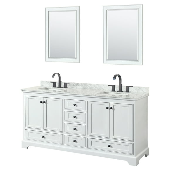 Wyndham Collection Wcs202072dcmunsm24 Deborah 72" Free Standing Double Vanity Set - White