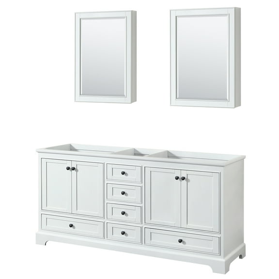 Wyndham Collection Wcs202072dcxsxxmed Deborah 71" Free Standing Double Wood Vanity Cabinet