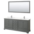 thumbnail image 1 of Wyndham Collection WCS202080DKGWQUNSM70 Deborah 80" Free Standing Double Basin Vanity Set, 1 of 7