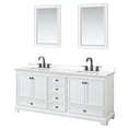 thumbnail image 1 of Wyndham Collection WCS202080DWBWQUS3M24 Deborah 80" Free Standing Double Basin Vanity Set, 1 of 6
