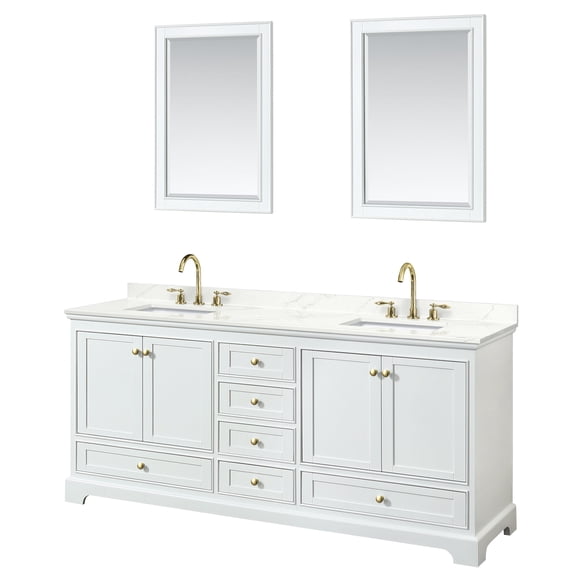 Wyndham Collection Wcs202080d-Qtz-Us3m24 Deborah 80" Free Standing Double Basin Vanity Set