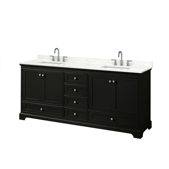 Wyndham Collection Wcs202080d-Qtz-Us3mxx Deborah 80" Free Standing Double Basin Vanity Set