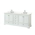 thumbnail image 1 of Wyndham Collection WCS202080DWHWQUS3MXX Deborah 80" Free Standing Double Basin Vanity Set, 1 of 6