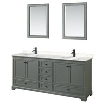 Wyndham Collection Wcs202080d-Vca-M24 Deborah 80" Free Standing Double Basin Vanity Set -