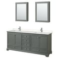 thumbnail image 1 of Wyndham Collection WCS202080DKGC2UNSMED Deborah 80" Free Standing Double Basin Vanity Set, 1 of 6