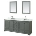 thumbnail image 1 of Wyndham Collection WCS202080DKGCMUNOM24 Deborah 80" Free Standing Double Vanity Set - Dark, 1 of 7