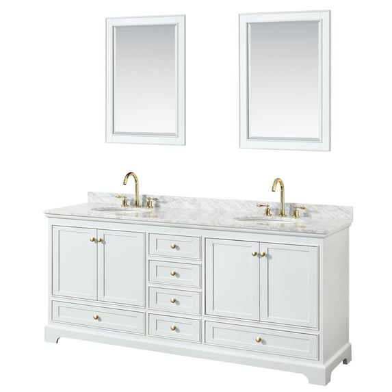 Wyndham Collection WCS202080DWGCMUNOM24 Deborah 80" Free Standing Double Vanity Set -