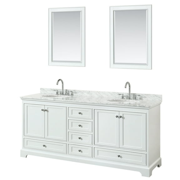 Wyndham Collection Wcs202080dcmunom24 Deborah 80" Free Standing Double Vanity Set - White