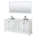thumbnail image 1 of Wyndham Collection Wcs202080dcmunom70 Deborah 80" Free Standing Double Vanity Set - White, 1 of 7