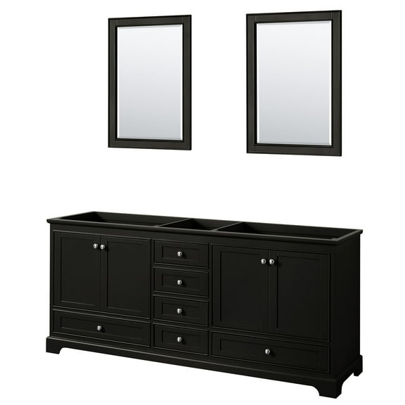 Wyndham Collection Wcs202080dcxsxxm24 Deborah 79" Double Free Standing Wood Vanity Cabinet
