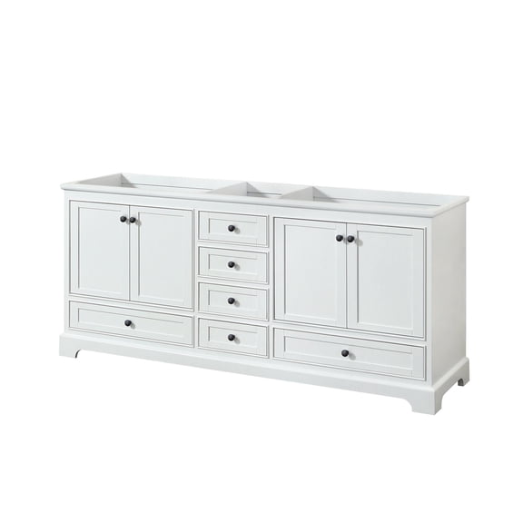 Wyndham Collection WCS202080DWBCXSXXMXX Deborah 79" Double Free Standing Wood Vanity