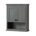 thumbnail image 1 of Deborah Over-the-Toilet Bathroom Wall-Mounted Storage Cabinet in Dark Gray with Matte Black Trim, 1 of 3