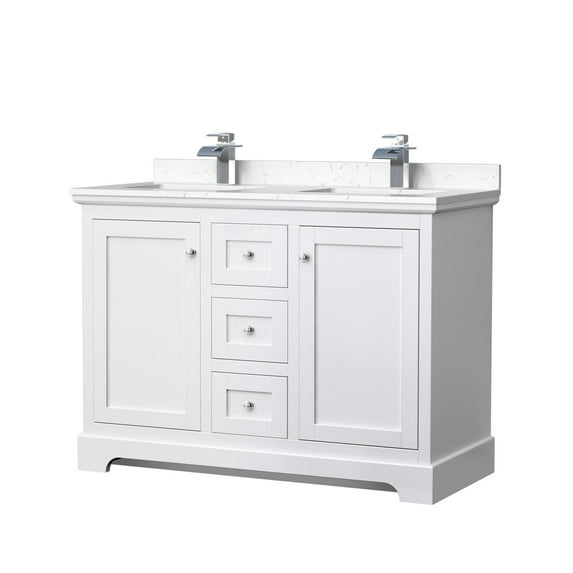 Wyndham Collection Wcv232348d-Vca-Mxx Avery 48" Free Standing Double Basin Vanity Set -