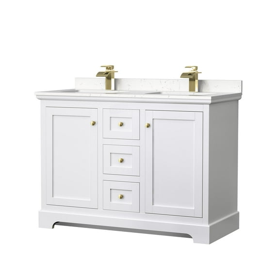 Wyndham Collection Wcv232348d-Vca-Mxx Avery 48" Free Standing Double Basin Vanity Set -