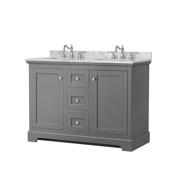 Wyndham Collection Wcv232348dcmunomxx Avery 48" Free Standing Double Basin Vanity Set -