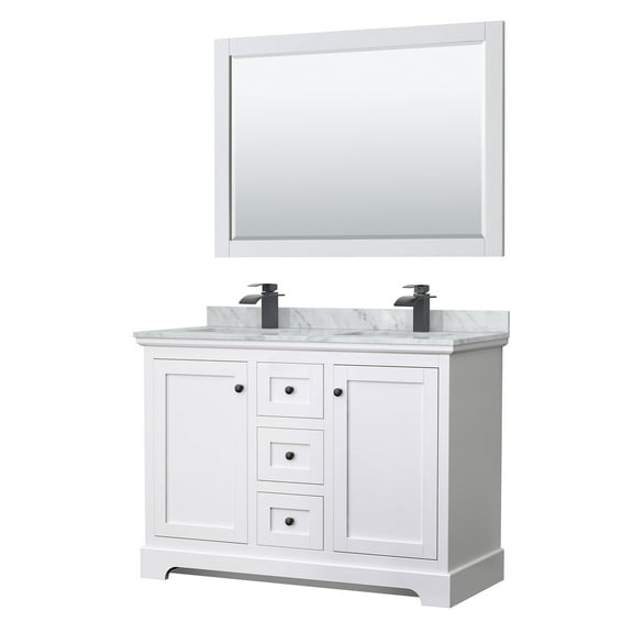 Wyndham Collection Wcv232348dcmunsm46 Avery 48" Free Standing Double Basin Vanity Set -