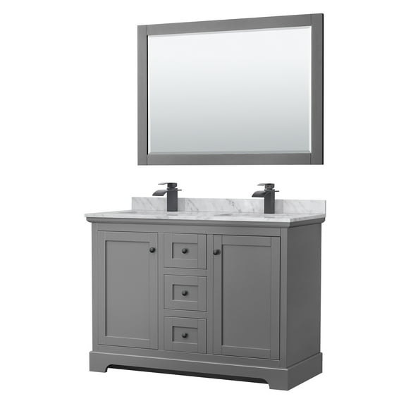 Wyndham Collection Wcv232348dcmunsm46 Avery 48" Free Standing Double Basin Vanity Set -