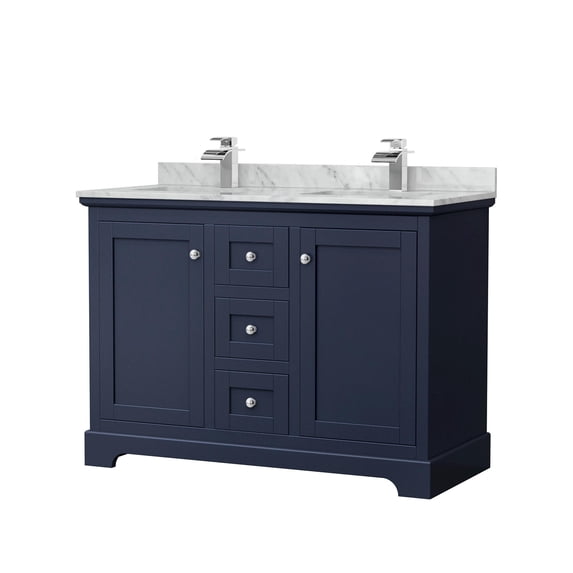 Wyndham Collection WCV232348DBCCMUNSMXX Avery 48" Free Standing Double Basin Vanity Set -