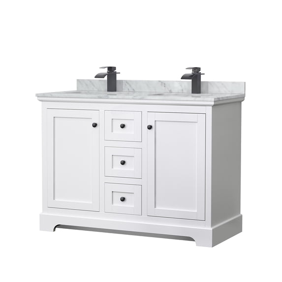 Wyndham Collection WCV232348DWBCMUNSMXX Avery 48" Free Standing Double Basin Vanity Set -