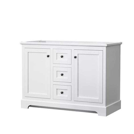 Wyndham Collection WCV232348DWBCXSXXMXX Avery 48" Single Free Standing Vanity Cabinet Only